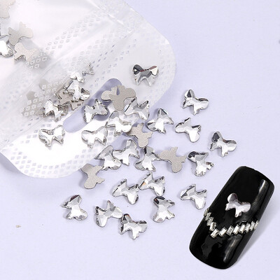veleprodaja100kom Bijeli prozirni kristalni elegantni vještački dijamant 3D manikura Nail Art ukrasi privjesci nakit