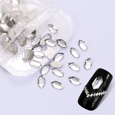 veleprodaja100kom Bijeli prozirni kristalni elegantni vještački dijamant 3D manikura Nail Art ukrasi privjesci nakit