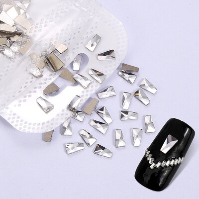 veleprodaja100kom Bijeli prozirni kristalni elegantni vještački dijamant 3D manikura Nail Art ukrasi privjesci nakit