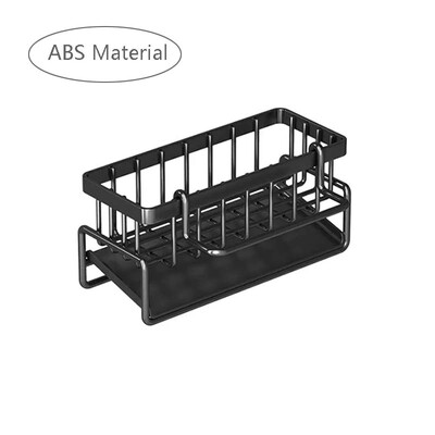 Поставка за оттичане на кухненска мивка Органайзер ABS пластмаса Самооттичаща се полица за мивка Държач за гъба за сапун Поставка за кърпи Поставка за кърпи филтърна кошница