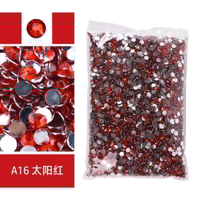 Nagy csomag, 2-6 mm-es gyanta, nem forró fix strasszos nagykereskedés lapos hátú műanyag kristályok köröm barkács csillámok Ctrazы Stone