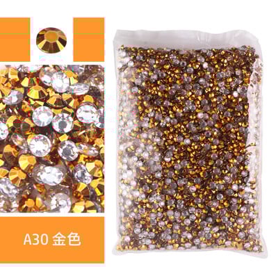 Nagy csomag, 2-6 mm-es gyanta, nem forró fix strasszos nagykereskedés lapos hátú műanyag kristályok köröm barkács csillámok Ctrazы Stone