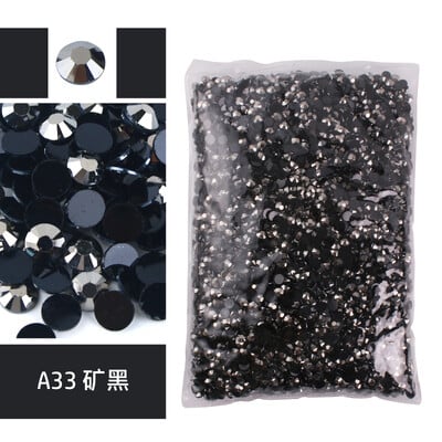 Nagy csomag, 2-6 mm-es gyanta, nem forró fix strasszos nagykereskedés lapos hátú műanyag kristályok köröm barkács csillámok Ctrazы Stone