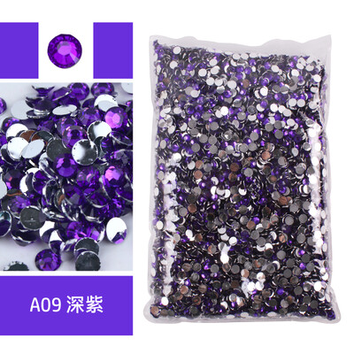 Nagy csomag, 2-6 mm-es gyanta, nem forró fix strasszos nagykereskedés lapos hátú műanyag kristályok köröm barkács csillámok Ctrazы Stone