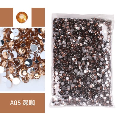 Nagy csomag, 2-6 mm-es gyanta, nem forró fix strasszos nagykereskedés lapos hátú műanyag kristályok köröm barkács csillámok Ctrazы Stone