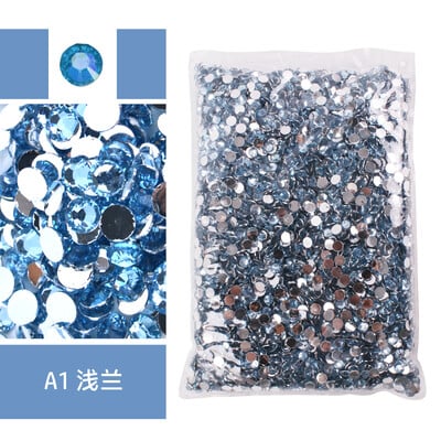 Nagy csomag, 2-6 mm-es gyanta, nem forró fix strasszos nagykereskedés lapos hátú műanyag kristályok köröm barkács csillámok Ctrazы Stone