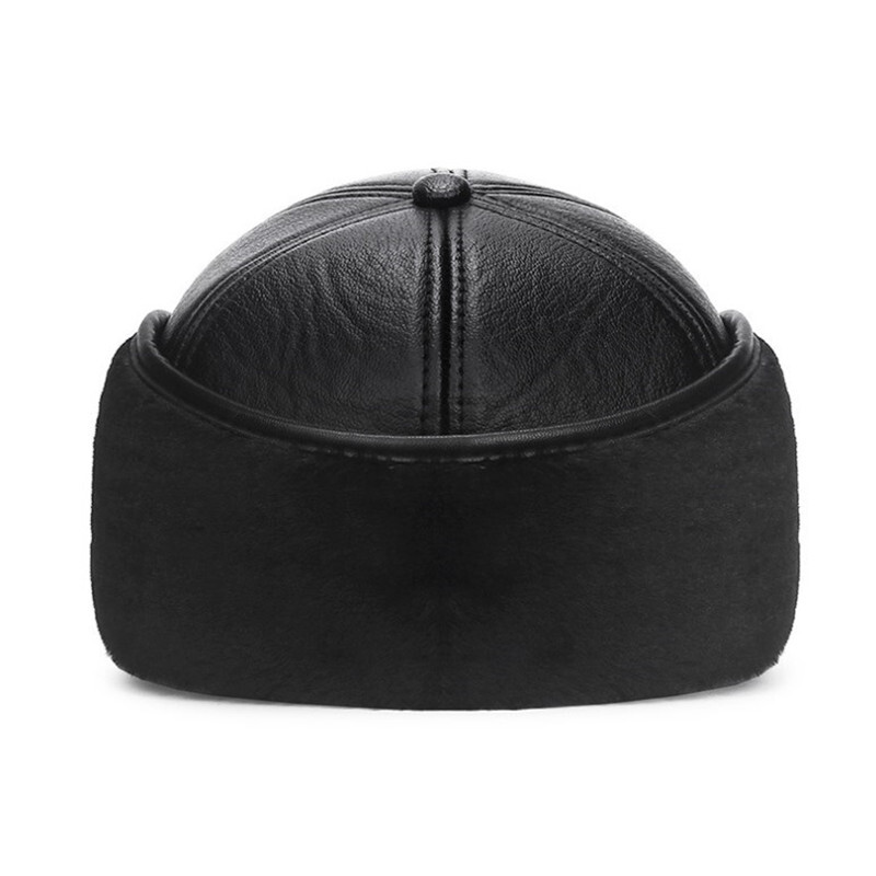 Zimska topla kapa za srednje i starije osobe Muške kape s ravnim vrhom Starci Zaštitna kapa za uši Tata djed Pamučne bejzbol kape