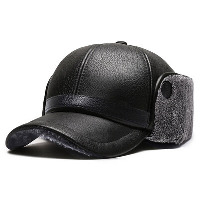 Muška kapa za van Hladna topla bejzbolka Zaštita za uši za starce Kapa s pačjim jezikom Podstavljena na leđima kape Biciklistička kapa Zimska pamučna kapa