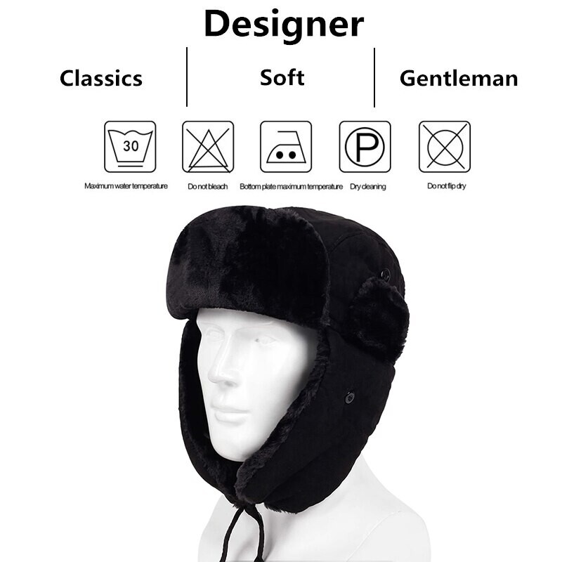 Unisex Χειμερινό καπέλο Russian Earflap Hat Keep Warm καπέλο σκι Ανδρικά γυναικεία καπέλα bomber για υπαίθριες δραστηριότητες ιππασίας και χιόνι