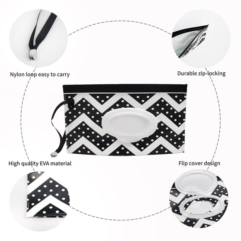 2 gab bērnu salvešu dozators, pārnēsājams atkārtoti uzpildāms salvešu turētājs salvešu dozatora maisiņš Atkārtoti lietojams ceļojumu mitro salvešu maisiņš