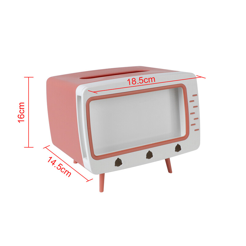 Νέα θήκη για χαρτομάντιλα τηλεόρασης με θήκη κινητού τηλεφώνου Επιτραπέζια θήκη χαρτιού Θήκη χαρτοπετσέτας αποθήκευσης Creative Tissue Canister