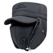 Μόδα Νέα Καπέλα χειμερινού βομβαρδισμού Ανδρική μάσκα βορειοανατολικής μάσκας Ushanka Lei Feng Καπέλο εξωτερικού χώρου αντιανεμικό Keep ζεστό Χοντρές ωτοασπίδες Flat-top Cap