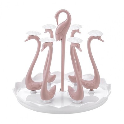 Ποτηροθήκη Περιστρεφόμενη Γρήγορη Αποστράγγιση Ισχυρή φέρουσα Σχεδίαση Κύκνου Οργανωτής Αποθήκευσης Κυπέλλων Αντεστραμμένη Σχεδίαση Θήκη ποτών