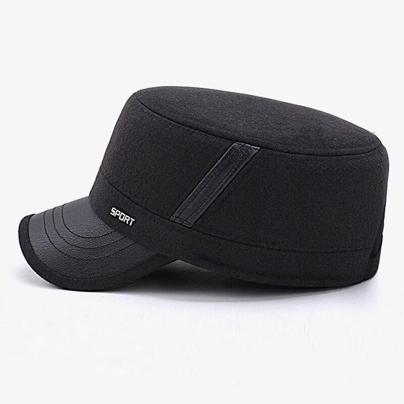 Topla zimska bejzbol kapa Sport Golf Vojne ravne kape Kape za muškarce Snapback Casquette Bones Dad Cap Gorras Naušnice veleprodaja