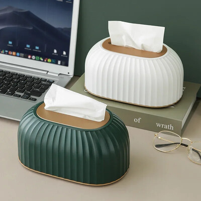 Nordic Striped Tissue Box Θήκη Υψηλής ποιότητας Κουτί χαρτιού υγείας Επιτραπέζια θήκη χαρτοπετσέτας αυτοκινήτου Δοχείο χαρτιού χαρτιού αυτοκινήτου Διακόσμηση σπιτιού