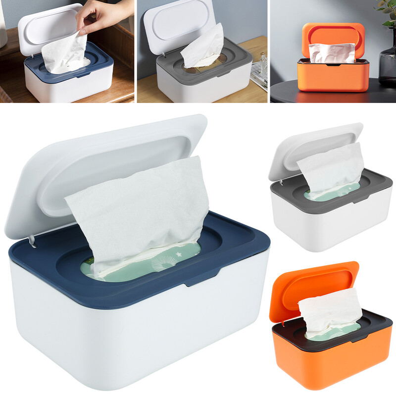Wet Tissue Box Paper Dispenser Φορητό με καπάκι Θήκη κουτιού αποθήκευσης χαρτομάντιλου Αδιάβροχη πετσέτα οργάνωσης παιδικού αυτοκινήτου Hot