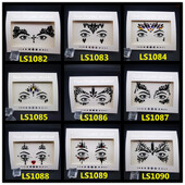 Αυτοκόλλητο με αδιάβροχο αποκριάτικο πάρτι Μαύρο χρώμα Προσωρινά κοσμήματα προσώπου Rhinestone Face Gems