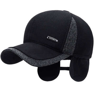 Új meleg férfi téli gyapjú baseballsapka fülvédős márka Snapback sapkák vastag pamut sapka Gorra Hombre Trucker sapka