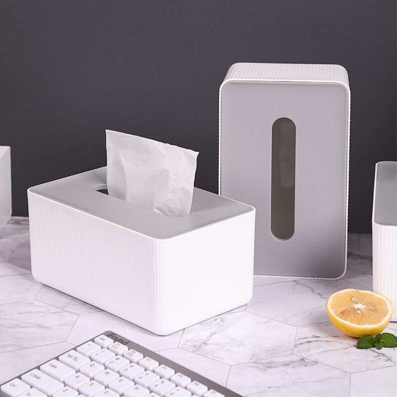 Nordijski stil Siva bijela kutija za papirnate ručnike Restoranski stol za pohranu Draw Uredski dnevni boravak Stolić za kavu Kupaonska kutija za papirnate ručnike