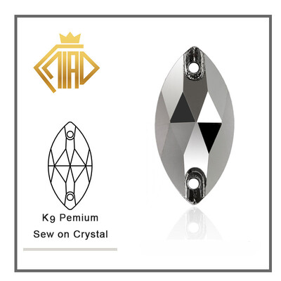 Navette šareni kristalni stakleni kamenčići za šivanje, kristalni plosnati strass kamenčići za ručne ukrase na odjeći