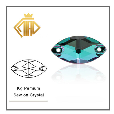 Navette šareni kristalni stakleni kamenčići za šivanje, kristalni plosnati strass kamenčići za ručne ukrase na odjeći