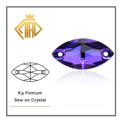 Navette šareni kristalni stakleni kamenčići za šivanje, kristalni plosnati strass kamenčići za ručne ukrase na odjeći