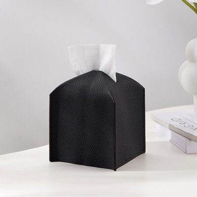 Μοντέρνο PU Δερμάτινο τετράγωνο κάλυμμα κουτιού χαρτομάντιλου-Διακοσμητική θήκη/Οργανωτή για πάγκο νιπτήρα μπάνιου, νυχτοστάσια, γραφείο