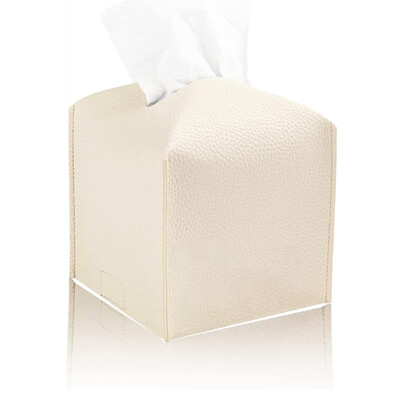 Μοντέρνο PU Δερμάτινο τετράγωνο κάλυμμα κουτιού χαρτομάντιλου-Διακοσμητική θήκη/Οργανωτή για πάγκο νιπτήρα μπάνιου, νυχτοστάσια, γραφείο