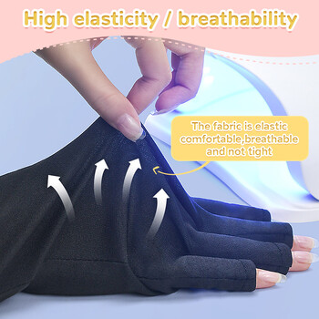 1 Pair Nail Art Glove Protection Glove Anti UV Protection Gloves Protecter for Nail Art Gel UV LED Lamp Lamp