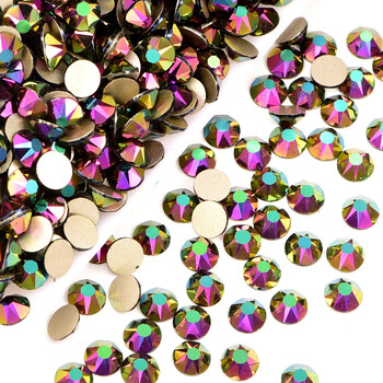 Νέα Χρώματα 8 Big+8 Small Cut Facets Nail Rhinestones Crystal AB Glass SS20 Non Hotfix Rhinestone Nail Decorating Ρούχα H0959