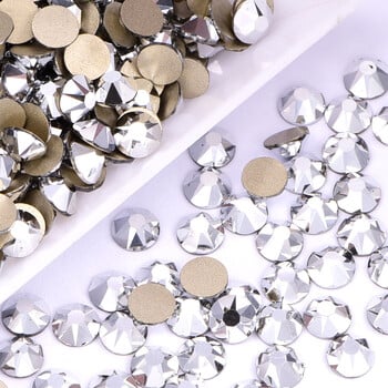 Νέα Χρώματα 8 Big+8 Small Cut Facets Nail Rhinestones Crystal AB Glass SS20 Non Hotfix Rhinestone Nail Decorating Ρούχα H0959