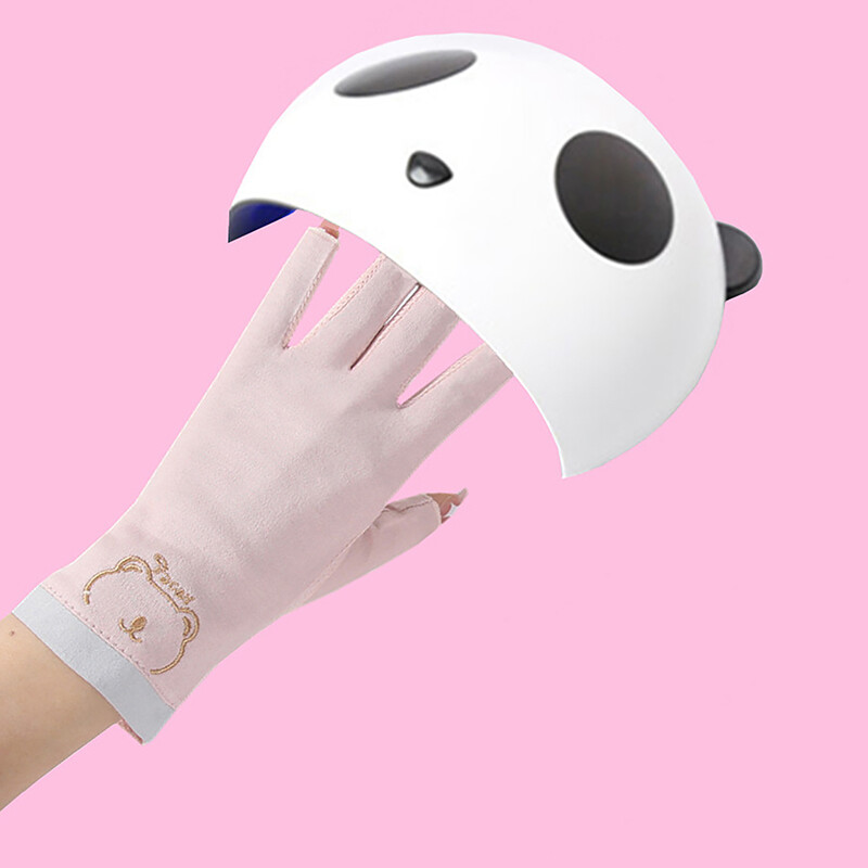 1 pora Anti UV nagų pirštinės UV gelio skydas pirštinės be pirštų manikiūras nagų dailės įrankiai LED lempos nagų džiovintuvas spinduliavimas rankoms