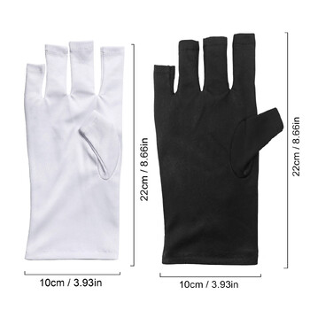 Anti UV Gloves Gel Επαγγελματικά Γάντια Προστασίας για ΜανικιούρΠροστασία Χεριών Nail Art Stretchy Fingerless Glove for Home Outdoor