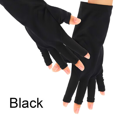 Anti UV Gloves Gel Profesionalios apsauginės pirštinės manikiūrui Apsaugokite rankas Nagų dailė Tamprios pirštinės be pirštų, skirtos namuose lauke
