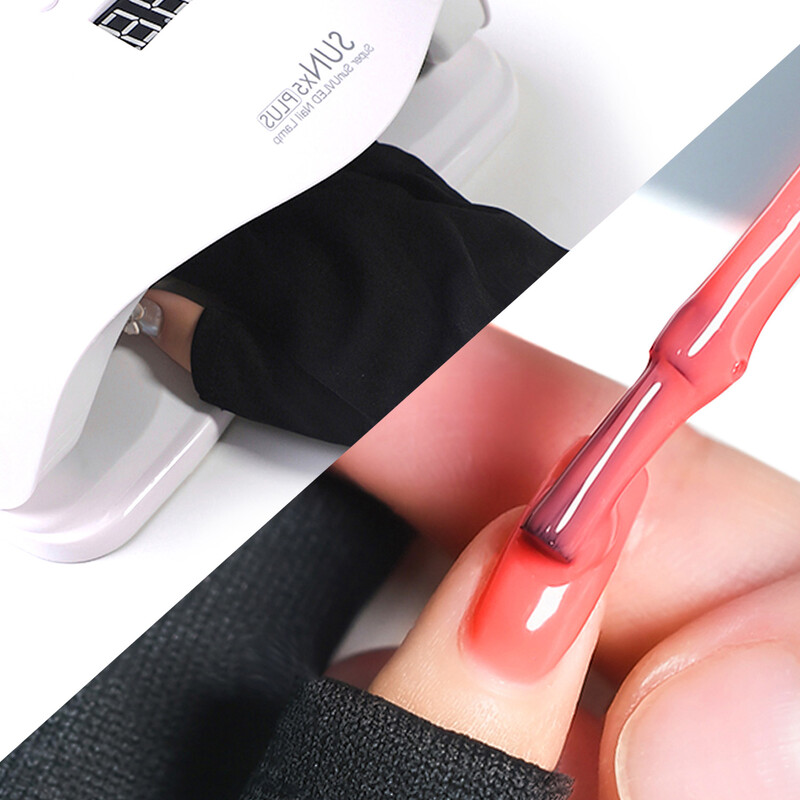 Anti UV Gloves Gel Profesionalios apsauginės pirštinės manikiūrui Apsaugokite rankas Nagų dailė Tamprios pirštinės be pirštų, skirtos namuose lauke