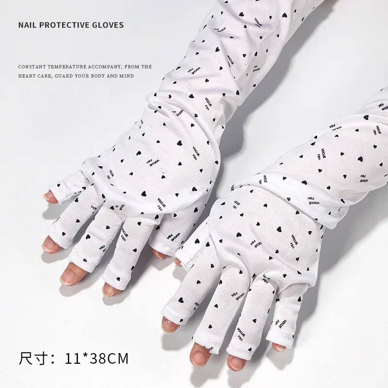 2 vnt Anti Nails UV apsaugos pirštinės nuo UV spindulių apsaugančios pirštinės LED lempos nagų UV apsauga nuo spinduliuotės atsparios pirštinės manikiūro įrankiai