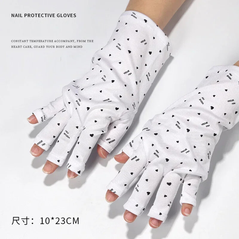 2 vnt Anti Nails UV apsaugos pirštinės nuo UV spindulių apsaugančios pirštinės LED lempos nagų UV apsauga nuo spinduliuotės atsparios pirštinės manikiūro įrankiai