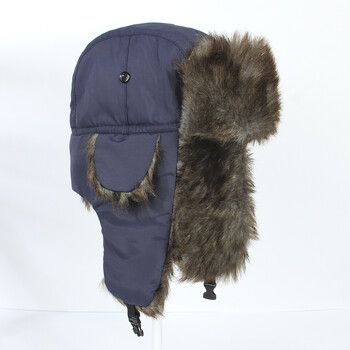 Мъжки зимен Trapper Aviator Trooper Earflap Топла руска водоустойчива ски шапка Bomber Cap Руски топли протектори за уши Шапки