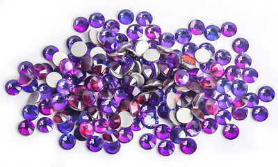 5 grama mješovite veličine ss3-ss30 plavo/zeleno/ružičasto/bijeli opal 3D Crystal Nails Art vještački dijamant, ravni stakleni ukras za nokte