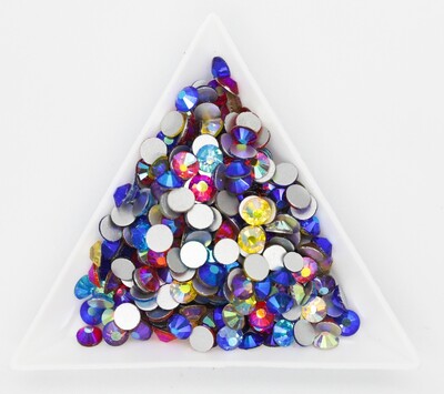 5 grama mješovite veličine ss3-ss30 plavo/zeleno/ružičasto/bijeli opal 3D Crystal Nails Art vještački dijamant, ravni stakleni ukras za nokte