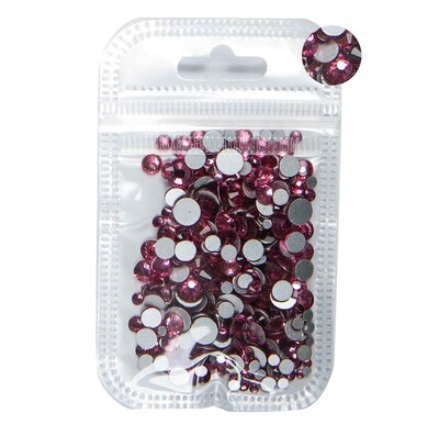 5 grama mješovite veličine ss3-ss30 plavo/zeleno/ružičasto/bijeli opal 3D Crystal Nails Art vještački dijamant, ravni stakleni ukras za nokte