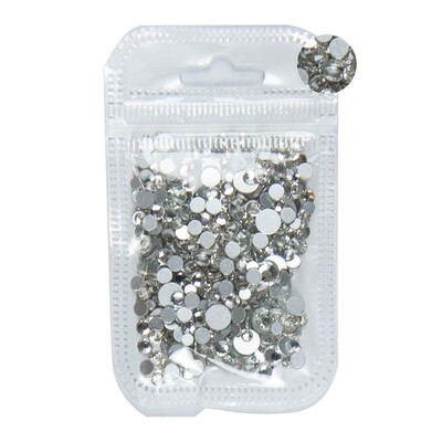 5 grama mješovite veličine ss3-ss30 plavo/zeleno/ružičasto/bijeli opal 3D Crystal Nails Art vještački dijamant, ravni stakleni ukras za nokte