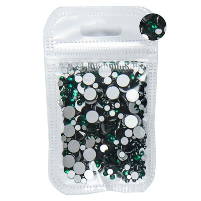 5 grama mješovite veličine ss3-ss30 plavo/zeleno/ružičasto/bijeli opal 3D Crystal Nails Art vještački dijamant, ravni stakleni ukras za nokte