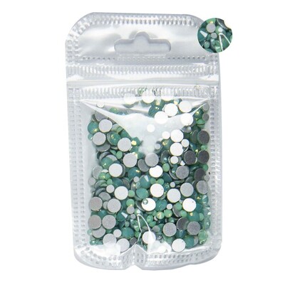 5 grama mješovite veličine ss3-ss30 plavo/zeleno/ružičasto/bijeli opal 3D Crystal Nails Art vještački dijamant, ravni stakleni ukras za nokte