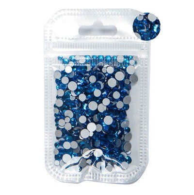 5 grama mješovite veličine ss3-ss30 plavo/zeleno/ružičasto/bijeli opal 3D Crystal Nails Art vještački dijamant, ravni stakleni ukras za nokte