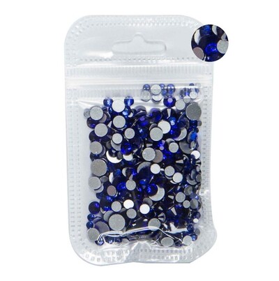5 grama mješovite veličine ss3-ss30 plavo/zeleno/ružičasto/bijeli opal 3D Crystal Nails Art vještački dijamant, ravni stakleni ukras za nokte