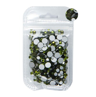 5 grama mješovite veličine ss3-ss30 plavo/zeleno/ružičasto/bijeli opal 3D Crystal Nails Art vještački dijamant, ravni stakleni ukras za nokte