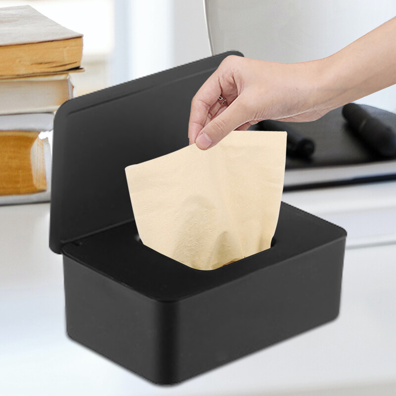 Wet Tissue Box Dustproof Wipes Dispenser Φορητό Tissue Box Κουτί αποθήκευσης με καπάκι για αυτοκίνητο Οργάνωση επιφάνειας εργασίας οικιακού γραφείου Hot sale