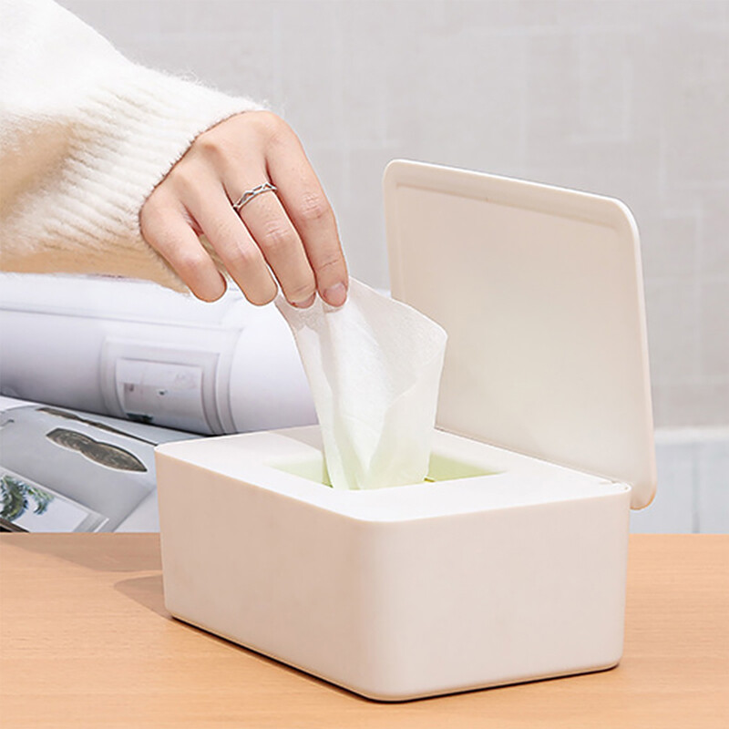 Wet Tissue Box Dustproof Wipes Dispenser Φορητό Tissue Box Κουτί αποθήκευσης με καπάκι για αυτοκίνητο Οργάνωση επιφάνειας εργασίας οικιακού γραφείου Hot sale