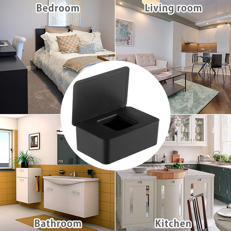 Wet Tissue Box Dustproof Wipes Dispenser Φορητό Tissue Box Κουτί αποθήκευσης με καπάκι για αυτοκίνητο Οργάνωση επιφάνειας εργασίας οικιακού γραφείου Hot sale